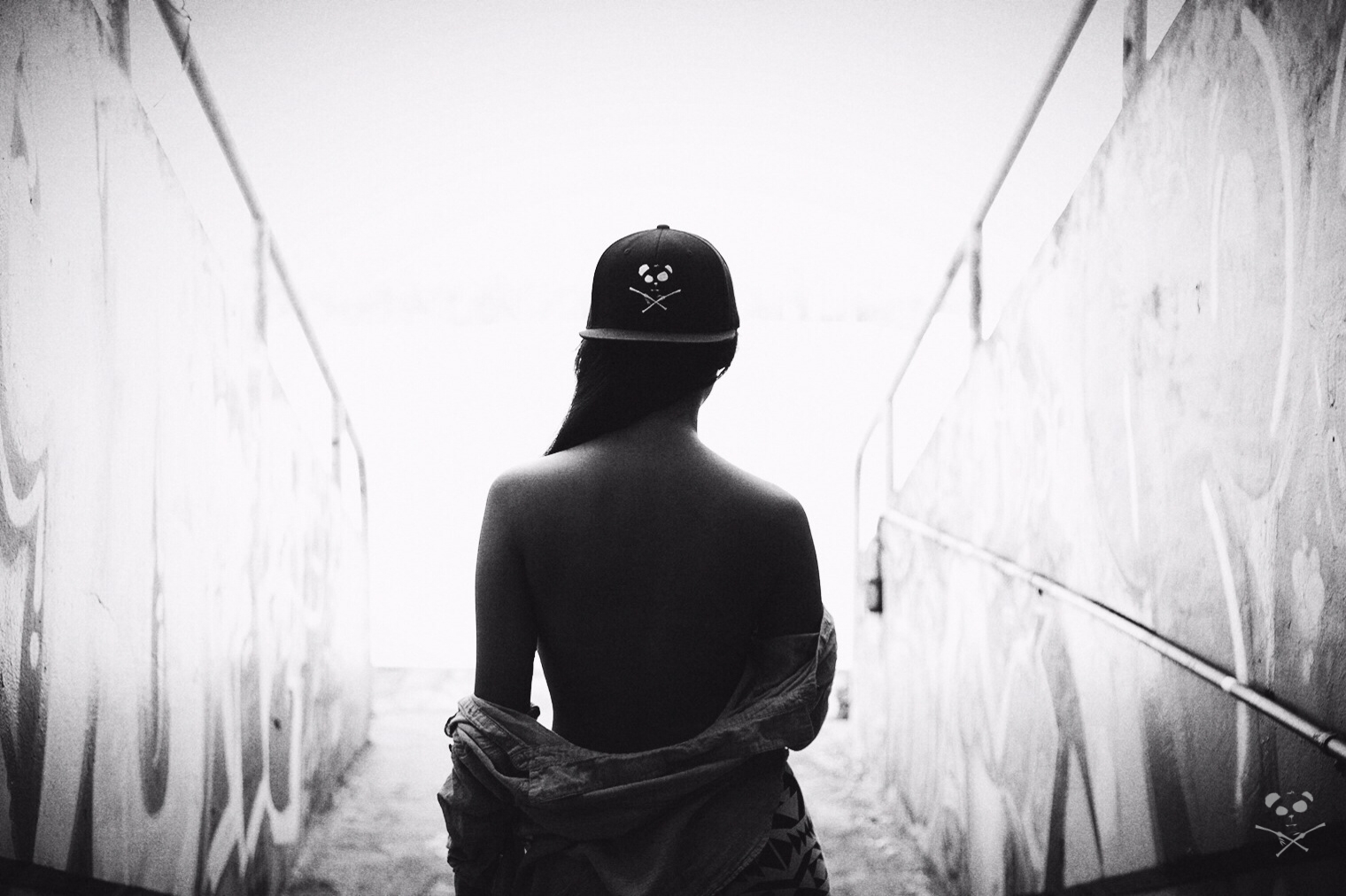 CRZYPNDA panda-skull snapback hat — apparel